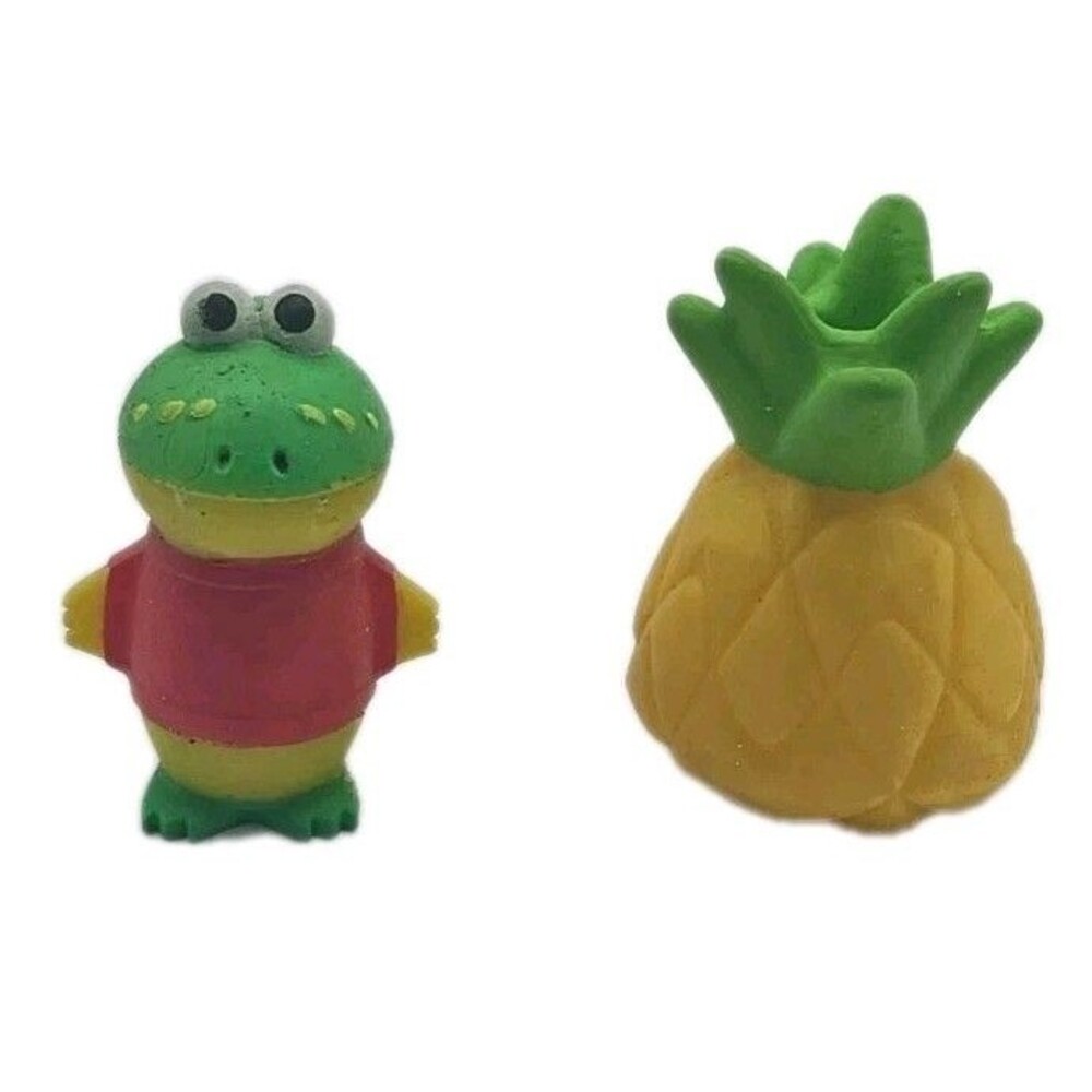 Lot Of Two 2.5” Ryan's World Squishy Figurines Toys Gus Gummy Gator & Pineapple